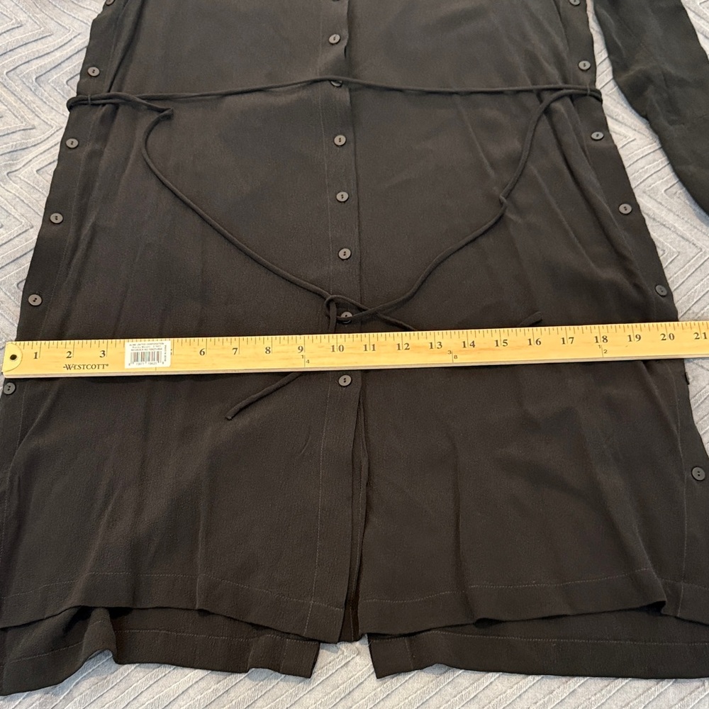 ALLSAINTS Black Anya Long Sleeve Button Down Dress - Picture 14 of 16